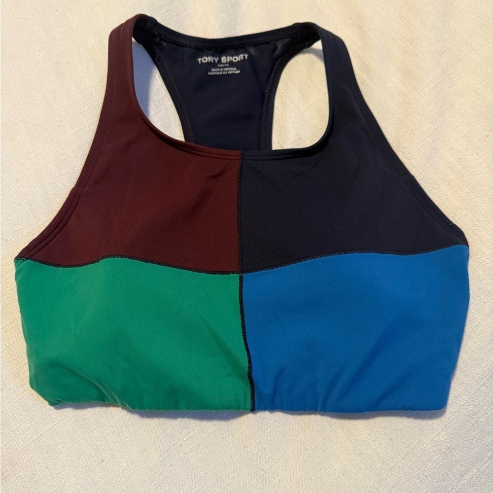 Tory Sport Tory Burch ColorBlock Racerback Sports Bra Athletic Tank Size XS - Picture 3 of 6